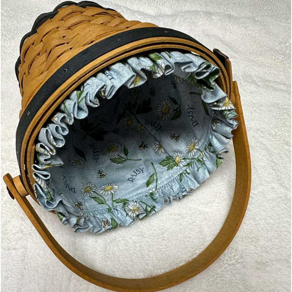 Longaberger May series Daisy Basket with fabric liner